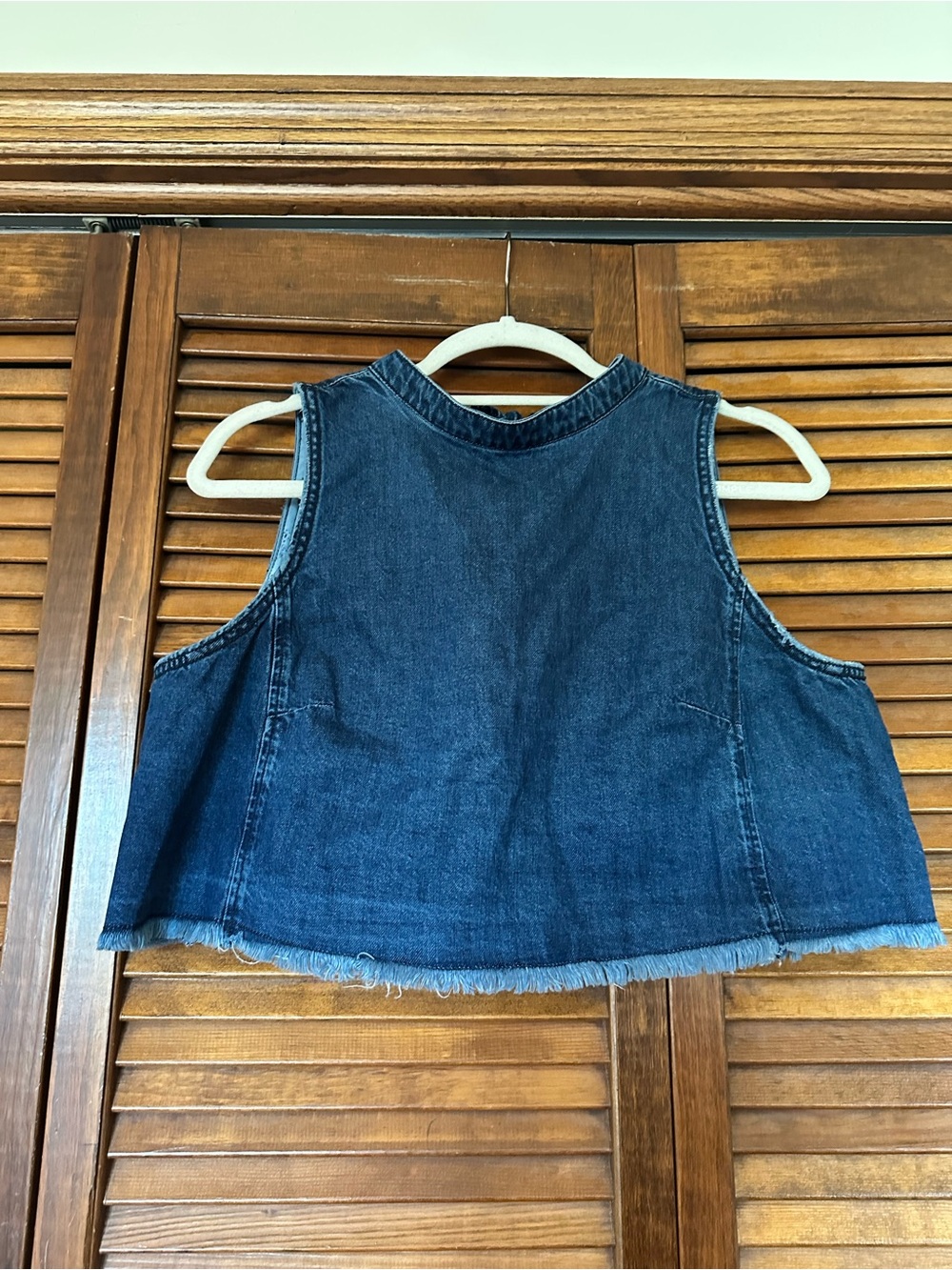 Pilcro for Anthropologie Denim Tie Back Crop Top size medium - Picture 6 of 12